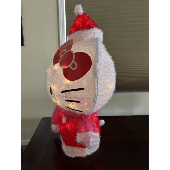 Hello Kitty Christmas 28” 3D Lighted Holiday Decor Jumbo Rare Kurt Adler 2012 - Picture 3 of 16